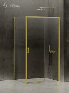 Złota Kabina prysznicowa 100x70 P rozsuwana PRIME LIGHT GOLD New Trendy D-0421A/D-0222B