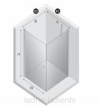 Złota szczotkowana kabina prysznicowa 100x100 NEW SOLEO LIGHT GOLD New Trendy K-1848 - 9