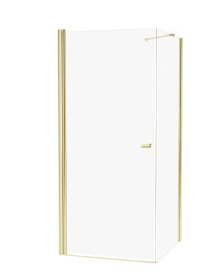 Złota szczotkowana kabina prysznicowa 100x100 NEW SOLEO LIGHT GOLD New Trendy K-1848