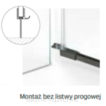 Grafitowa Kabina prysznicowa 80x80 AVEXA GUNMETAL BRUSHED lewa NEW TRENDY EXK-3319 - 8