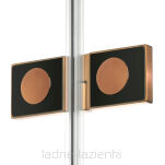 Miedziany Parawan nawannowy New SOLEO COPPER BRUSHED 110x140 prawy składany New Trendy P-0138 - 2