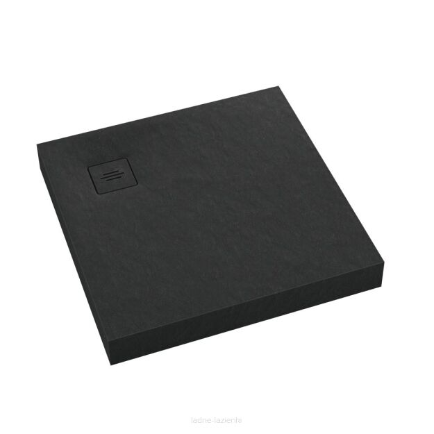 Brodzik NonLimits BLACK STONE 80x80 czarny Schedpol Schedline 3ST.N1K-8080/C/ST-M1/C/ST