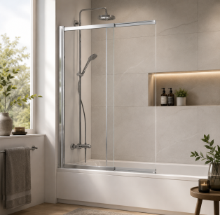 Parawan rozsuwany nawannowy SENSI 85x150 przesuwno-składany NEW TRENDY P-0037