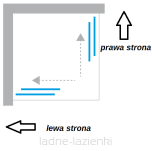 NEW TRENDY Kabina prysznicowa PRIME BLACK 120x70 czarna D-0320A/D-0351A - 10