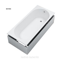 Matowa wanna z nośnikiem ARTEMIS WHITE MAT SET 160X70 Schedline 3WSP.AS1P-16070/B/MG