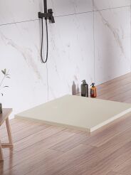 New Trendy Brodzik konglomeratowy NEX SHADE 80x80 beżowy B-0484