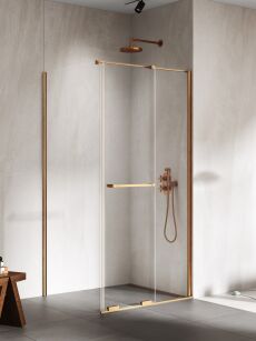 SMART COPPER BRUSHED 120x80 Kabina prysznicowa miedziana z relingiem NEW TRENDY EXK-7712