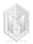NEW TRENDY Kabina prysznicowa PRIME 120x90 h200 D-0302A/D-0297A - 5