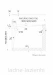 Brodzik LIBRA WHITE STONE 90x110 x3 Schedpol Schedline 3SP.L1P-90110/B/ST - 7