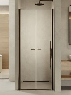 Drzwi prysznicowe grafitowe 170 NEW SOLEO GUNMETAL BRUSHED New Trendy D-0553A