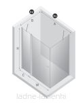 Grafitowa kabina prysznicowa 80x110 NEW SOLEO GUNMETAL BRUSHED New Trendy K-4393 - 2