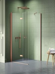 Miedziana kabina prysznicowa 90x120 L NEW SOLEO COPPER BRUSHED New Trendy K-2044
