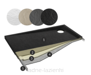 Schedline Brodzik LIBRA ANTHRACITE STONE 90x160 x3 Schedpol 3SP.L1P-90160/A/ST - 4