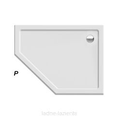 NEW TRENDY Brodzik NEW AZURA 100x80x5 Prawy pięciokątny asymetryczny B-0419