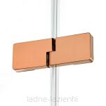 Miedziane błyszczące drzwi prysznicowe EVENTA COPPER SHINE 120 lewe szkło 8mm (120-121) EXK-6360 - 9