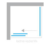 New trendy Kabina prysznicowa 100x70 L PRIME D-0298A/D-0122B - 2