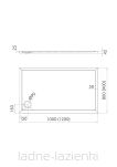 Schedpol brodzik SHARPER BLACK STONE 80x100 h4,5 Schedline 3S.S1P-80100/C/ST - 6