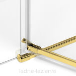 Kabina AVEXA GOLD BRUSHED 100x110 z wieszakiem złota szczotkowana LEWA NEW TRENDY EXK-3026 - 16