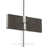 Grafitowy Parawan nawannowy New SOLEO GUNMETAL BRUSHED 100x140 lewy składany New Trendy P-0141 - 3