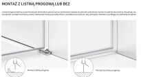 Miedziana kabina prysznicowa NESTA COPPER BRUSHED 110x80 lewa K-4609 NEW TRENDY - 6