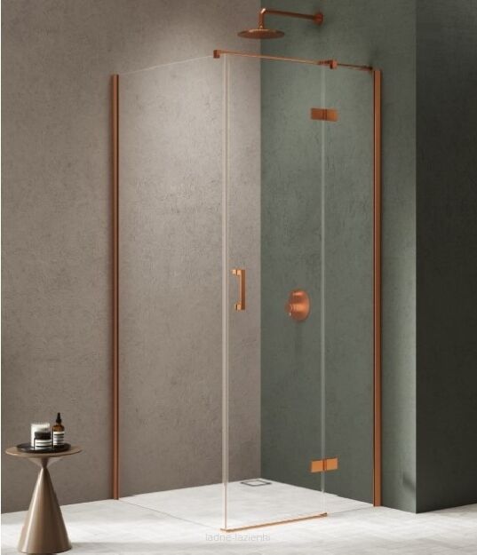 Miedziana kabina prysznicowa NESTA COPPER BRUSHED 80x110 prawa K-4624 NEW TRENDY