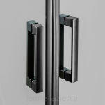 Kabina asymetryczna półokrągła 80x90 czarna NEW VARIA Black K-5464 New Trendy - 12