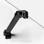 Parawan nawannowy NESTA BLACK 100x150 prawy czarny  6mm New Trendy P-0234 - 2