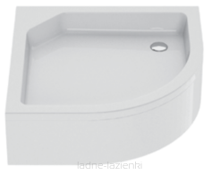 NEW TRENDY Brodzik ARTUS 80x80x21 akrylowy półokrągły B-0359
