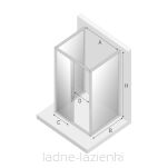 NEW TRENDY Kabina przyścienna NEW CORRINA 120x90 h195 K-0481 - 12