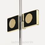 Złota szczotkowana kabina prysznicowa 90x90 składana NEW SOLEO GOLD BRUSHED New Trendy K-4307 - 7
