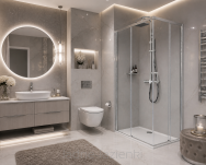 Kabina prysznicowa przesuwna 100x100 chrom Novellini Click AH Easy Clean CLICKAH98-1B - 8