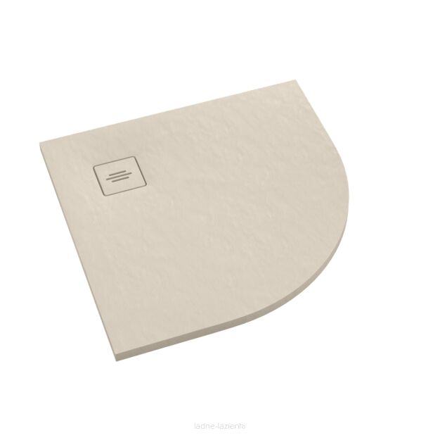 Brodzik półokrągły PROTOS CASHMERE STONE 90x90 kremowy Schedline 3SP.P1O-9090/PK/ST-M1/PK/ST