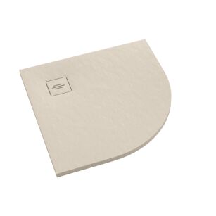 Brodzik półokrągły PROTOS CASHMERE STONE 90x90 kremowy Schedline 3SP.P1O-9090/PK/ST-M1/PK/ST