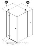 Kabina prysznicowa KALIBRA CHROME 100x80 lewa K-5010 NEW TRENDY - 2