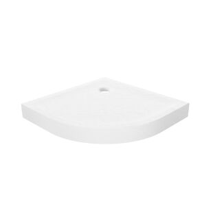 NEW TRENDY Brodzik półokrągły MILD STONE 90x90 wysoki h11,5 biały B-0517