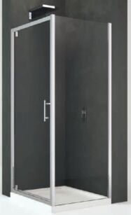 NOVELLINI Kabina prysznicowa Kali G+F 100x100 Drzwi obrotowe  KALI G 100+ścianka Kali F 100  KALIG96-1B+KALIF98-1B