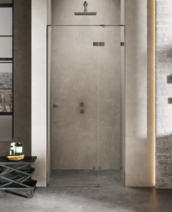 Drzwi prysznicowe AVEXA GUNMETAL BRUSHED 100 Prawe  Graftowe NEW TRENDY EXK-3249