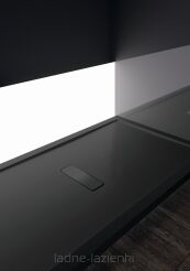 NOVELLINI Brodzik CUSTOM z możliwością docinania 180x90 CZARNY z odpływem CU18090428