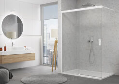 SANSWISS Ścianka wolnostojąca Cadura WHITE 180 lewa biała Kabina walk in CAW2G1800907