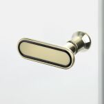 Złota kabina prysznicowa 90x90 składana NEW SOLEO LIGHT GOLD K-1953 - 3