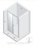 Grafitowe drzwi prysznicowe  160 lewe PRIME GUNMETAL BRUSHED New Trendy D-0897A - 10
