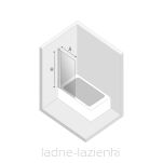 Złoty szczotkowany parawan nawannowy New SOLEO  GOLD BRUSHED 60x140 New trendy P-0179 - 3