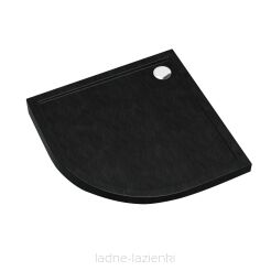 Schedpol brodzik SHARPER BLACK STONE 80x80 h4,5 półokrągły Schedline 3S.S1O-8080/C/ST
