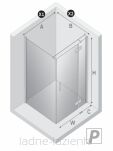 Czarna kabina prysznicowa NESTA BLACK 120x80 prawa K-3751 NEW TRENDY - 9