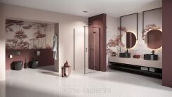 Czarna kabina prysznicowa NESTA BLACK 120x80 prawa K-3751 NEW TRENDY