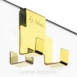 Kabina Walk In AVEXA GOLD SHINE 140 złota błyszcząca z ramką NEW TRENDY EXK-4320 - 9