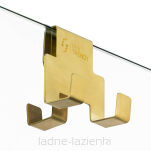 Kabina Walk In AVEXA GOLD BRUSHED 130 z wieszakiem złota szczotkowana NEW TRENDY EXK-3148 (EXK-7030) - 5
