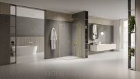 Złota kabina prysznicowa 80x100 NEW SOLEO LIGHT GOLD L/P NEW TRENDY K-4370 - 2