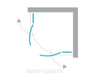 Kabina prysznicowa NESTA CHROME 80x80 półokrągłą  K-3681 NEW TRENDY - 5