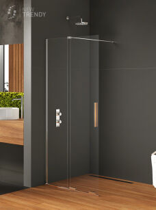 NEW TRENDY Kabina Walk In SMART 80 srebrna szkło 8mm EXK-4085
